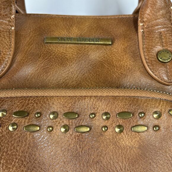 STEVE MADDEN Brown Vegan Satchel Bag - Picture 2 of 13